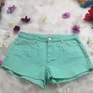 Mint colored high waisted shorts❤️